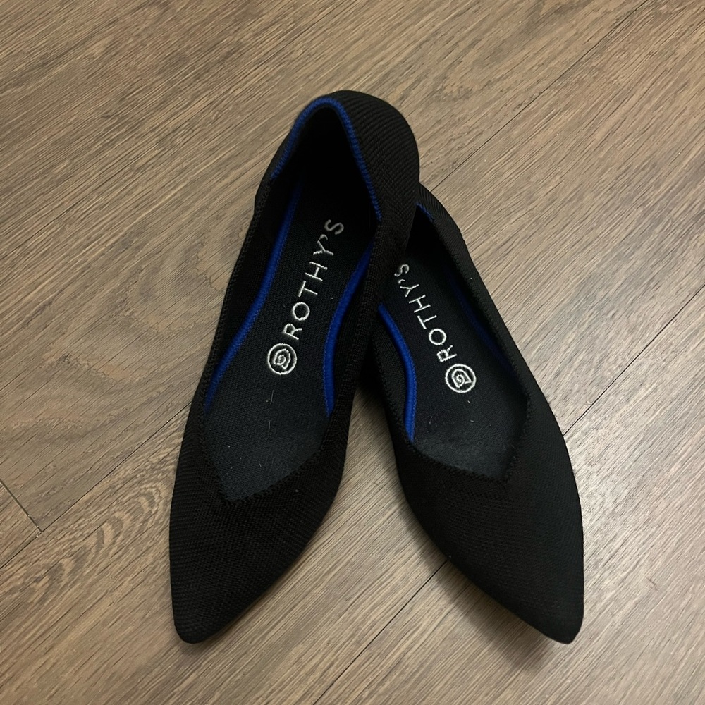 Rothy’s Black Pointed Toe Flats